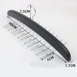 Tie Belt Scarf 24 Hooks Hanger Rack Clip Organiser Holder Storage Wood - Pine - Side View