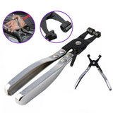 45 Degree Water Pipe Hose Clip Pliers Clamp Swivel Drive Jaw Locking Removal Tool - Rear View
