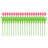 20PCS Real Touch Artificial Tulip Bouquet Fake Flowers for Home Wedding Decor - Pink