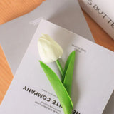 20PCS Real Touch Artificial Tulip Bouquet Fake Flowers for Home Wedding Decor - Pink - Extra Image