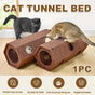 Brown Hexagonal Cat Tunnel 60 x 26 x 26 cm - 1 Piece