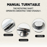 Ceramic Manual Turntable Aluminium Alloy Revolving Stand Double-Sided - Low Angle