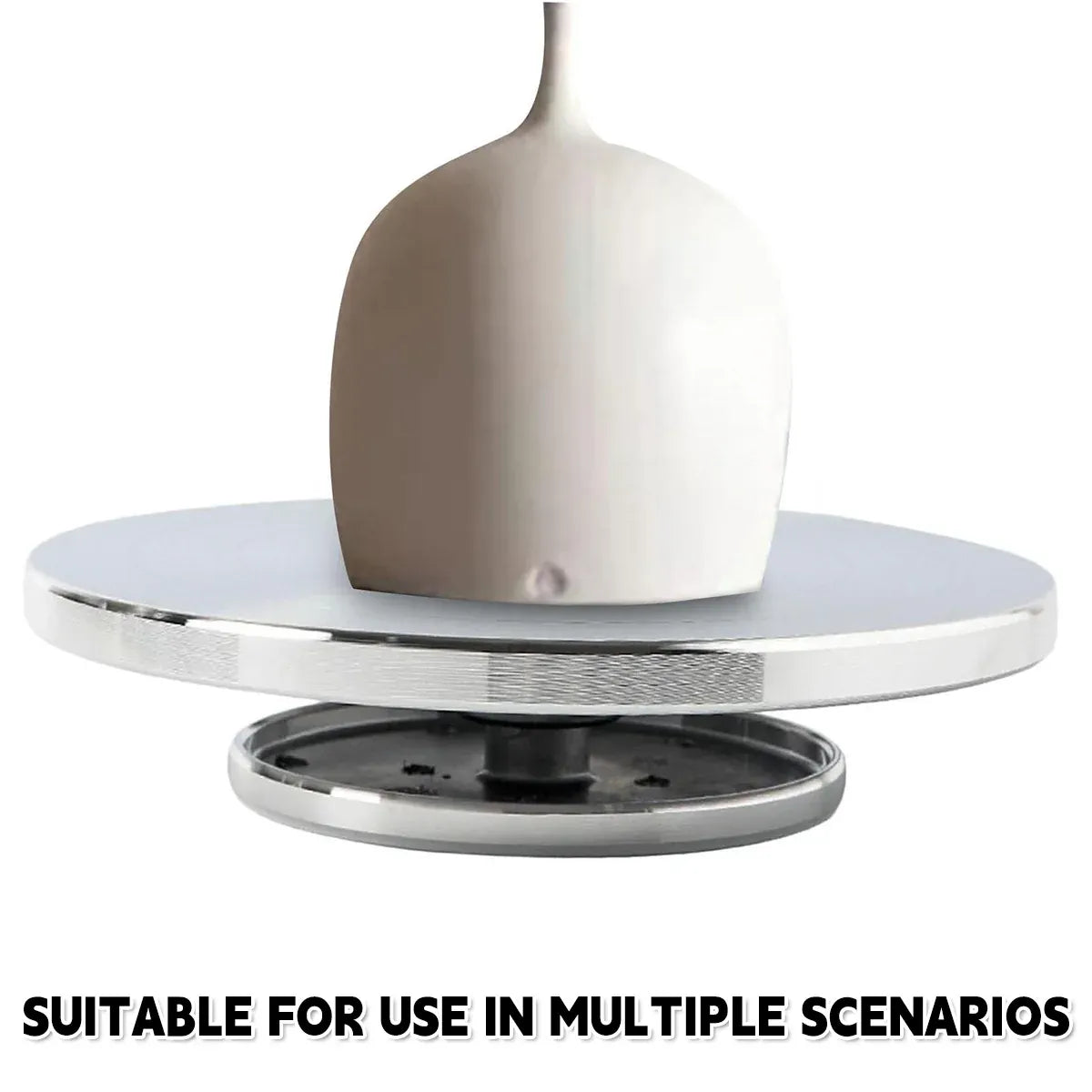 Ceramic Manual Turntable Aluminium Alloy Revolving Stand Double-Sided