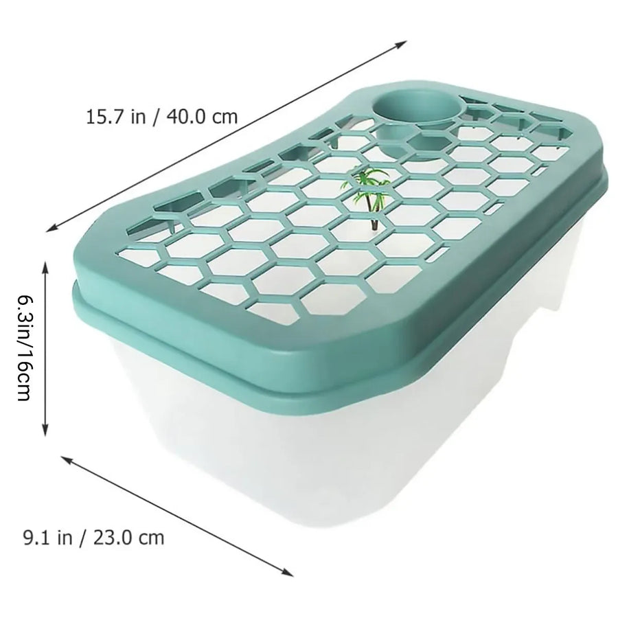 Open Turtle Tank Sun Basking Platform Plastic Reptile Habitat Aquarium Large - Blue