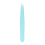 Stainless Steel Hair Eyebrow Tweezers Plucker Puller Beauty Slanted Nail Tip - Light Blue