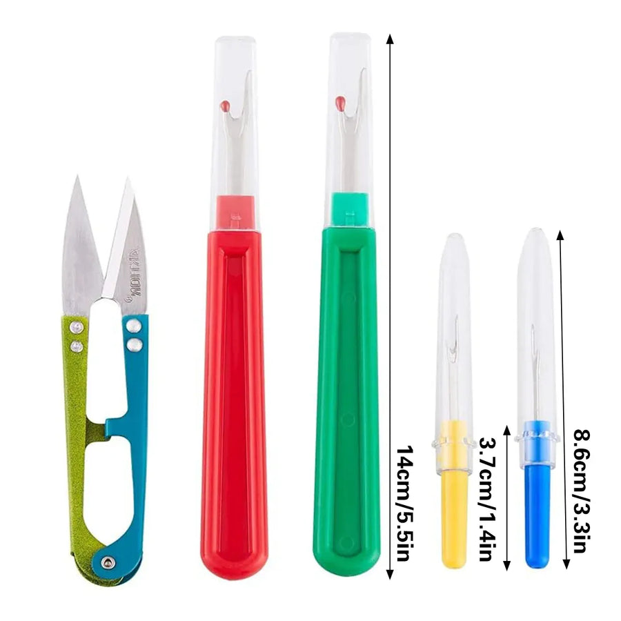 5 PCS Colorful Seam Ripper Assortment Thread Remover Kit Durable Easy to Use