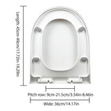 Toilet Seat Cover Universal Toilet Lid Cover Replacement Bathroom Seat Cover - Side View