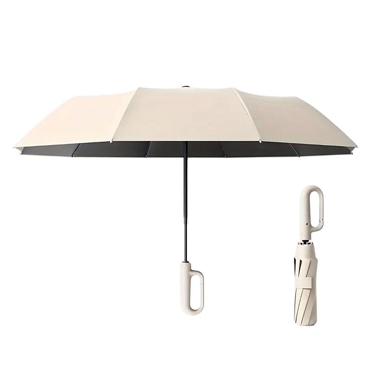 Automatic Folding UV Protection Umbrella Unisex Dual Purpose Rain Sun Umbrella - Blue