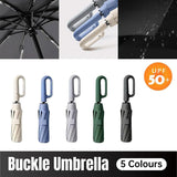 Automatic Folding UV Protection Umbrella Unisex Dual Purpose Rain Sun Umbrella - Grey