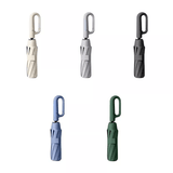 Automatic Folding UV Protection Umbrella Unisex Dual Purpose Rain Sun Umbrella - Grey - Front View