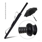 1-Piece Black 24-Rib Sword-Handle Straight Umbrella