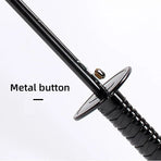 1-Piece Black 24-Rib Sword-Handle Straight Umbrella