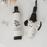 Vintage Rose UV Protection Automatic Manual Tri-fold Sun Rain Umbrella Sunshade - Automatic - Top-Down View