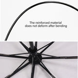 Transparent Folding Umbrella Compact Tri Fold Design Clear Rain Protection Cover - Automation-Black - Extra Image