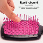 Detangling Hair Brush Hollow Vented Cushion Black and Rose Red, 1 Piece