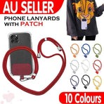 Adjustable Phone Lanyard with Patch for Most Cases Neck Strap Holder - Green