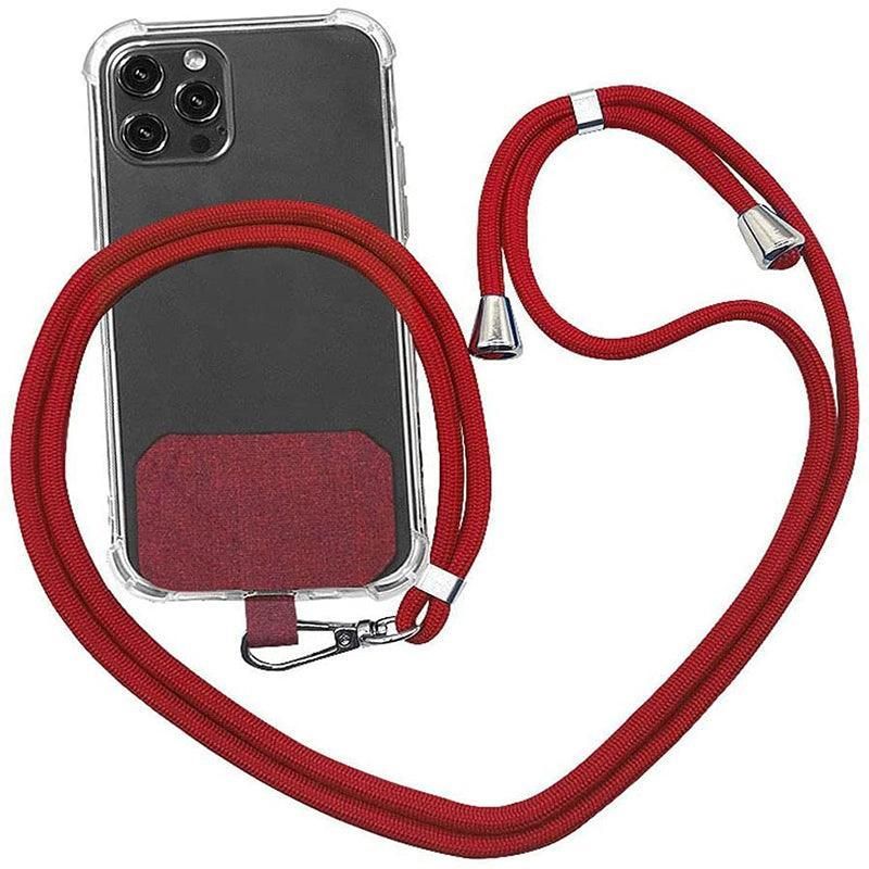 Adjustable Phone Lanyard with Patch for Most Cases Neck Strap Holder - Green
