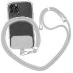 Adjustable Phone Lanyard with Patch for Most Cases Neck Strap Holder - Light Grey
