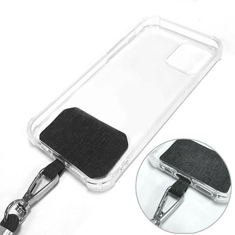 Adjustable Phone Lanyard with Patch for Most Cases Neck Strap Holder - Wine Red