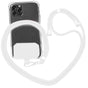 Adjustable Phone Lanyard with Patch for Most Cases Neck Strap Holder - White