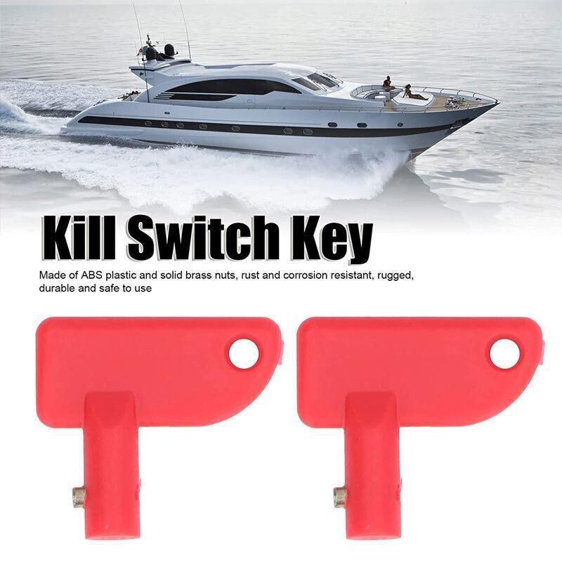 2Pcs Battery Car Off Spare Switch Universal Key Cut Power Isolator Kill Au Stock