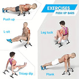 Home Sponge Foam Push Up Bars H-shaped Trainer Men Women Home Fitness Equipment - Low Angle