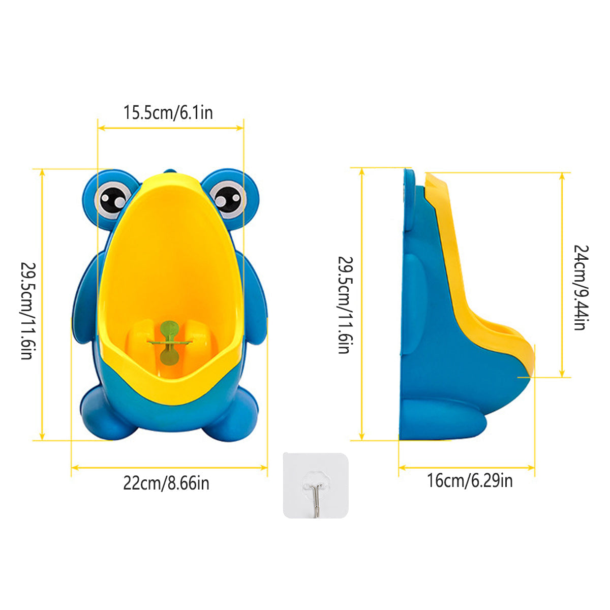 Wall Mounted Frog Urinal for Young Users Toilet Training Standing Potty Solution
