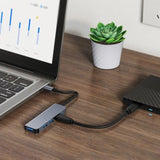 8/6/4-In-1 Usb-C Hub Adapter Type-C Hub Hdmi For Macbook Pro/Air Ipad Pro Laptop - 6-IN-1 - Low Angle