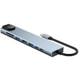 8/6/4-In-1 Usb-C Hub Adapter Type-C Hub Hdmi For Macbook Pro/Air Ipad Pro Laptop - 6-IN-1 - Extra Image
