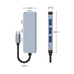 8/6/4-In-1 Usb-C Hub Adapter Type-C Hub Hdmi For Macbook Pro/Air Ipad Pro Laptop - 8-IN-1