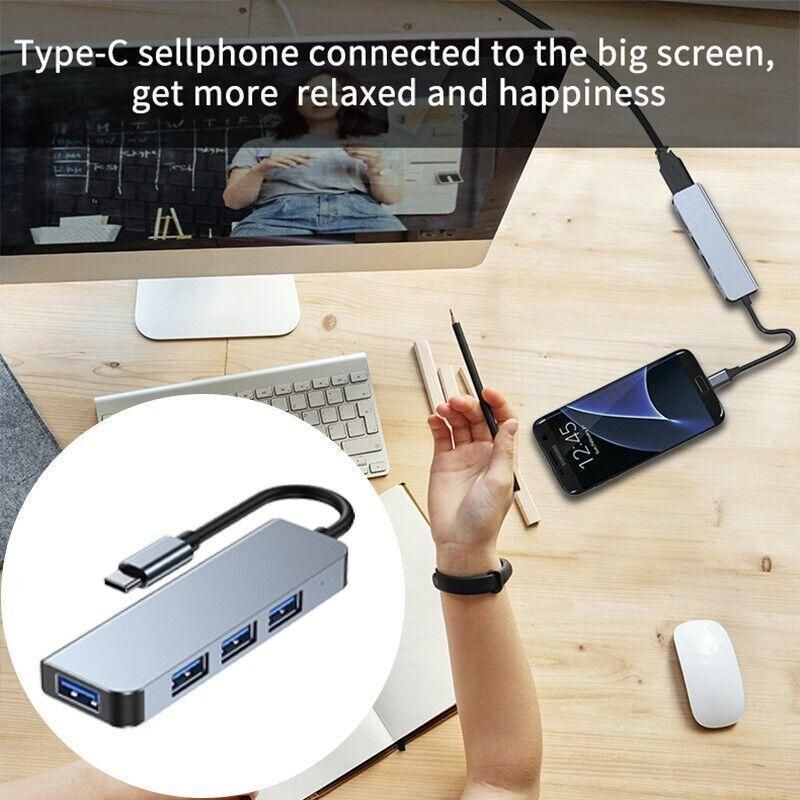 8/6/4-In-1 Usb-C Hub Adapter Type-C Hub Hdmi For Macbook Pro/Air Ipad Pro Laptop - 8-IN-1