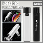 9000Lm Mini Led Flashlight Usb Rechargeable Portable Torch Power Bank Lamp Light