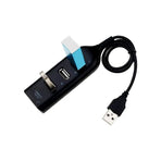 Multi Usb Hub 4 Port High Speed Slim Compact Expansion Smart Splitter Oz Au - Black