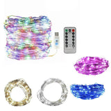 5M 10M 20M Usb Powered Copper Wire String Fairy Lights Xmas Wedding Party Home - Pure White(5m 50lights) - Front View