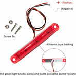4PCS Marine LED Navigation Strip Lights Red and Green Waterproof 12–24V Compatible