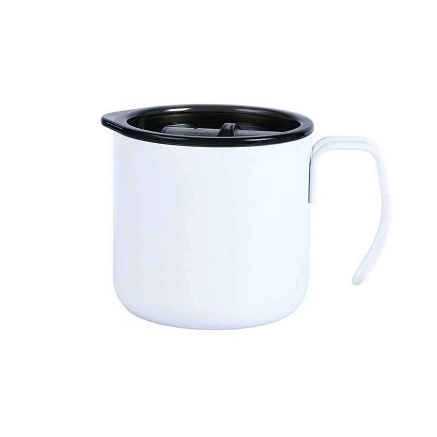 Vacuum Coffee Cup 320ml Stainless Steel Double Layer Insulated Mug for Travel - White