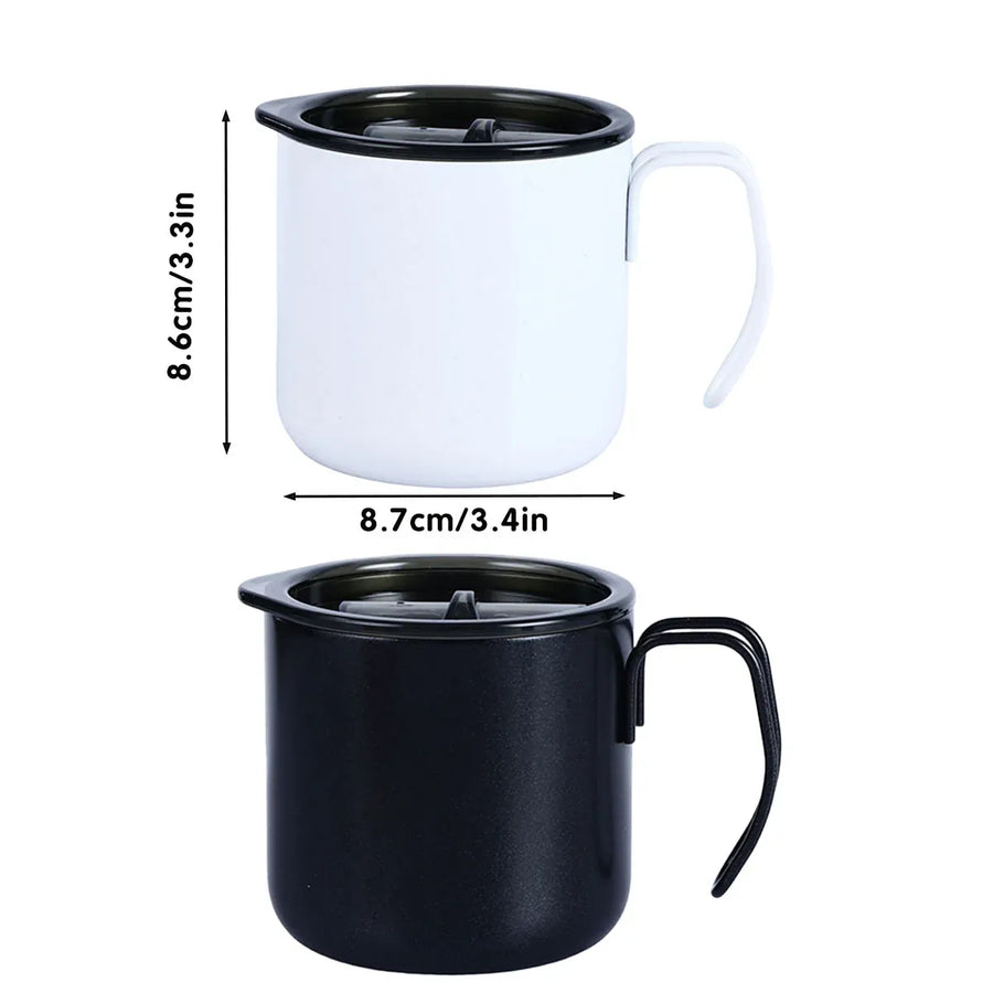 Vacuum Coffee Cup 320ml Stainless Steel Double Layer Insulated Mug for Travel - White