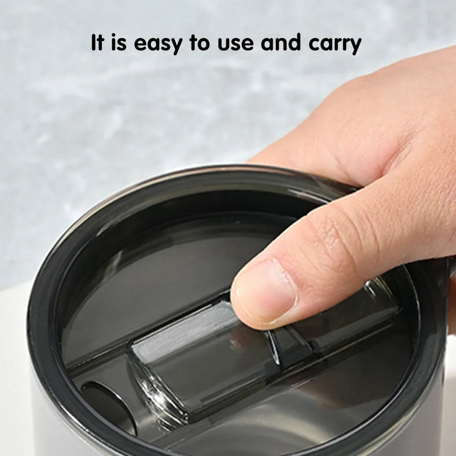 Vacuum Coffee Cup 320ml Stainless Steel Double Layer Insulated Mug for Travel - White