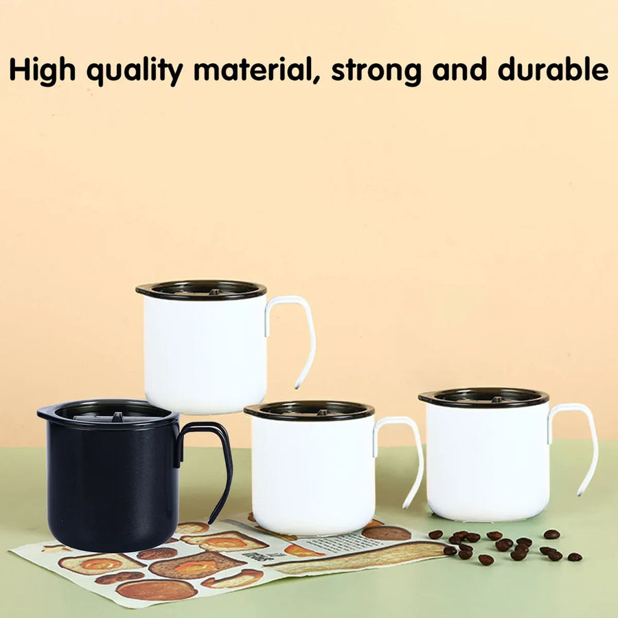 Vacuum Coffee Cup 320ml Stainless Steel Double Layer Insulated Mug for Travel - White