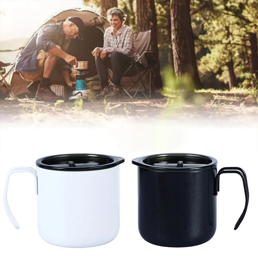 Vacuum Coffee Cup 320ml Stainless Steel Double Layer Insulated Mug for Travel - White