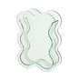 Creative Transparent Acrylic Vase Flower Ornament Dried Floral Display Tank - Wave pattern-Green