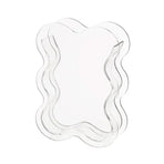 Creative Transparent Acrylic Vase Flower Ornament Dried Floral Display Tank - Wave pattern-Transparent