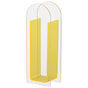 Creative Transparent Acrylic Vase Flower Ornament Dried Floral Display Tank - Yellow