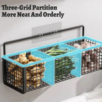 Wall Mount Storage Rack Kitchen Spice Racks Condiment Basket Bathroom Organizer