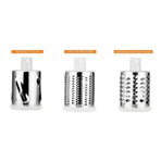 Kitchen Vegetable Fruit Slicer Cutter Shredder Food Manual Rotary Grater Chopper - Green