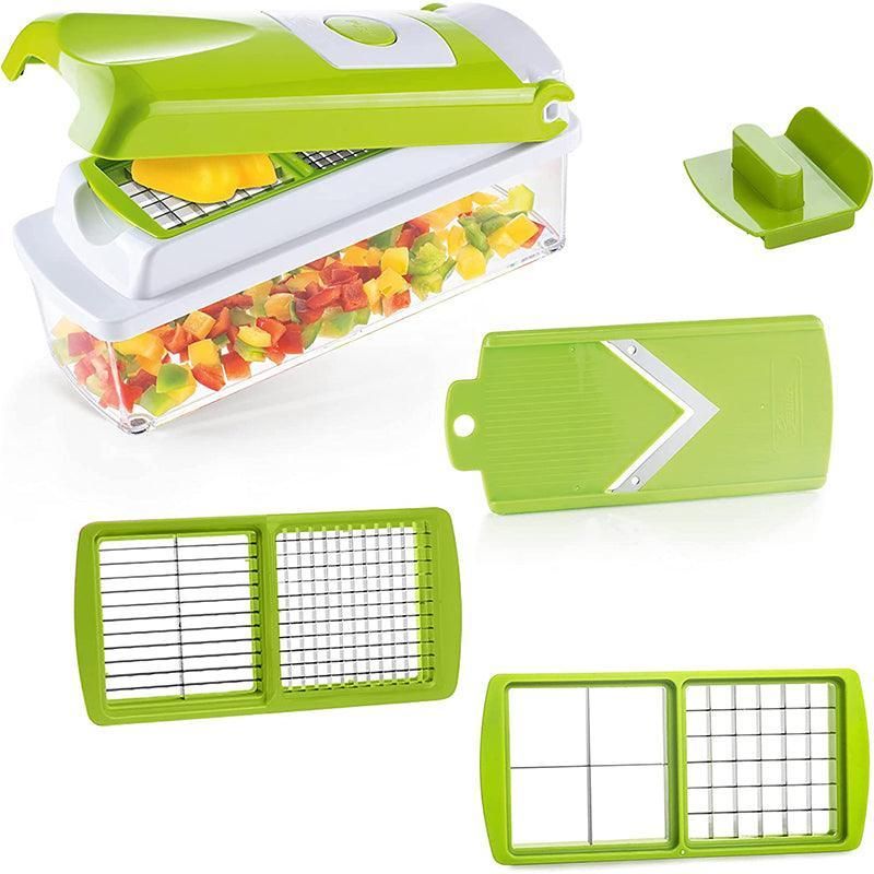 12 In 1 Food Slicer Dicer Nicer Container Chopper Peeler Vegetable Fruit Cutter