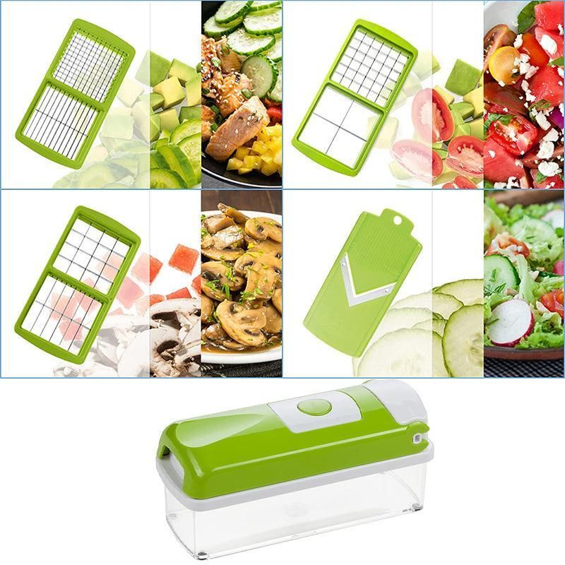 12 In 1 Food Slicer Dicer Nicer Container Chopper Peeler Vegetable Fruit Cutter