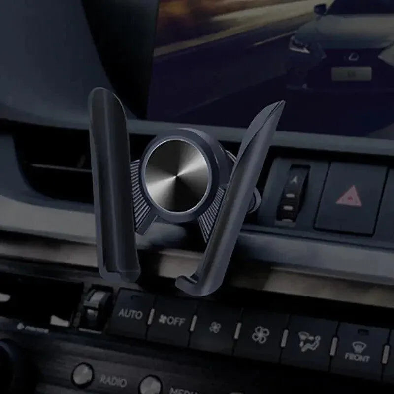 Gravity Phone Holder for Car Air Vent Mount Auto-Clamp Cradle Bracket - Black