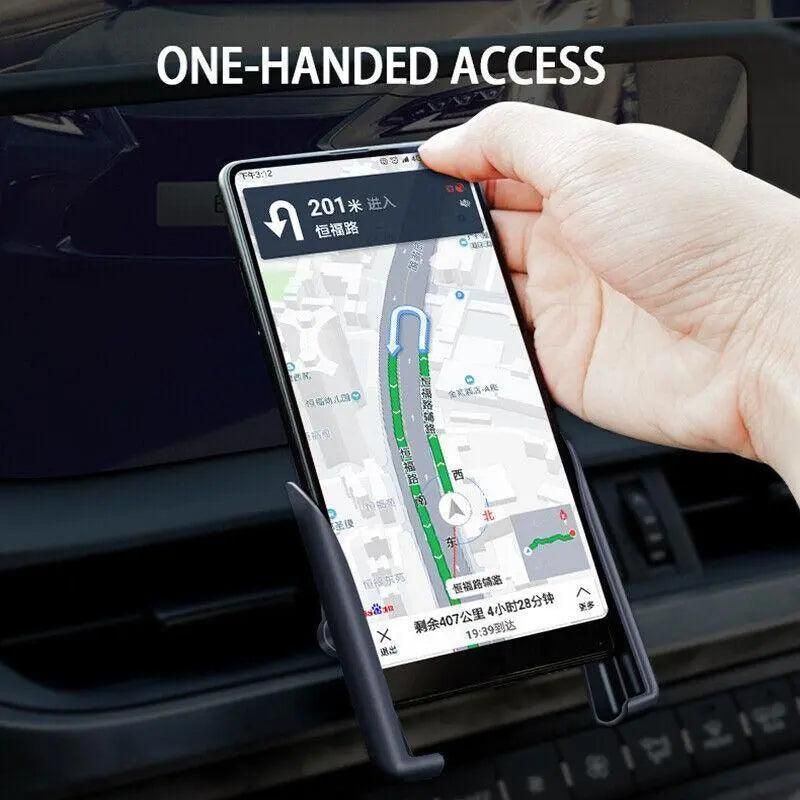 Gravity Phone Holder for Car Air Vent Mount Auto-Clamp Cradle Bracket - Black