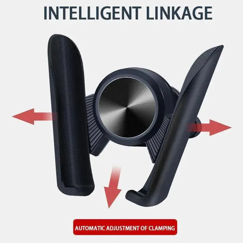 Gravity Phone Holder for Car Air Vent Mount Auto-Clamp Cradle Bracket - Black